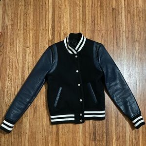 Aqua Blue Varsity Jacket